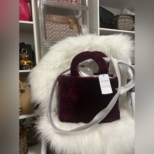 Coach shearling bag